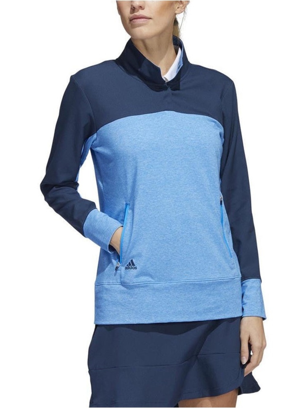 Adidas Women's Colorblock Quarter Snap Golf Jacket
